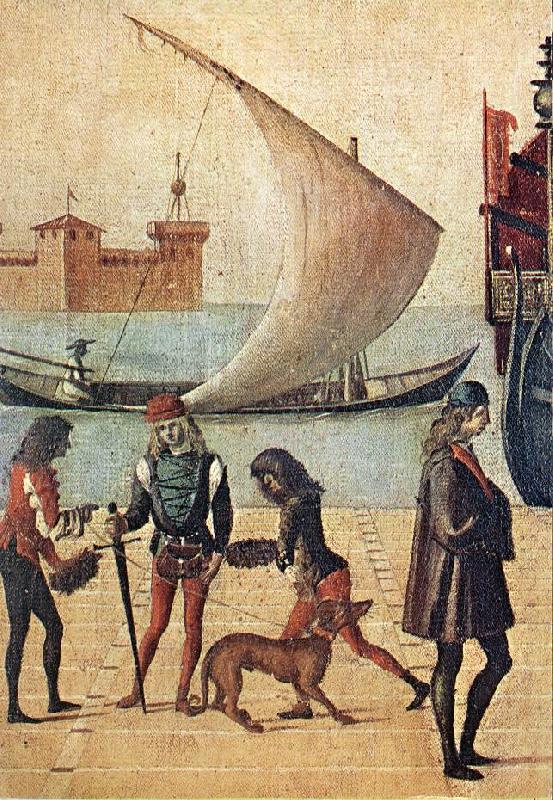 CARPACCIO, Vittore Arrival of the English Ambassadors (detail) f oil painting image